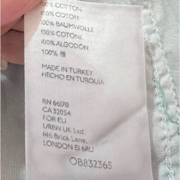 Free People Women Jeans 29 High Rise Wide Leg Blue Distressed Chewed Hem - Picture 14 of 15